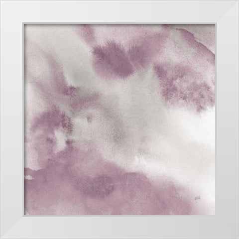 Mauve Indigo Flow II White Modern Wood Framed Art Print by Paschke, Chris
