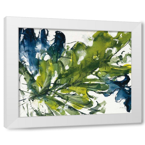 Green and Blue White Modern Wood Framed Art Print by Griggs, Jan