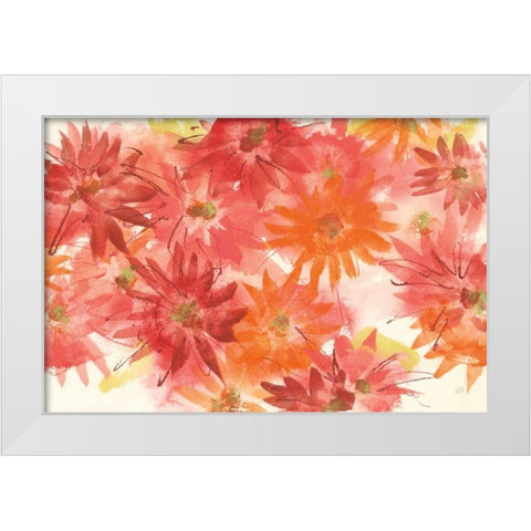 Flowers Afield III White Modern Wood Framed Art Print by Paschke, Chris