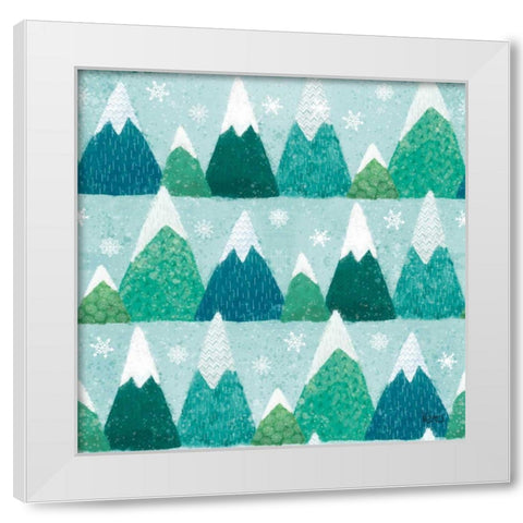 Festive Forest Pattern IIB White Modern Wood Framed Art Print by Charron, Veronique