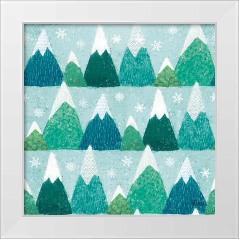 Festive Forest Pattern IIB White Modern Wood Framed Art Print by Charron, Veronique