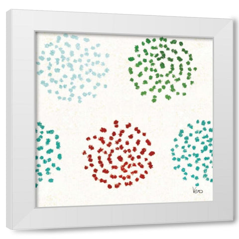 Festive Forest Pattern IIIA White Modern Wood Framed Art Print by Charron, Veronique