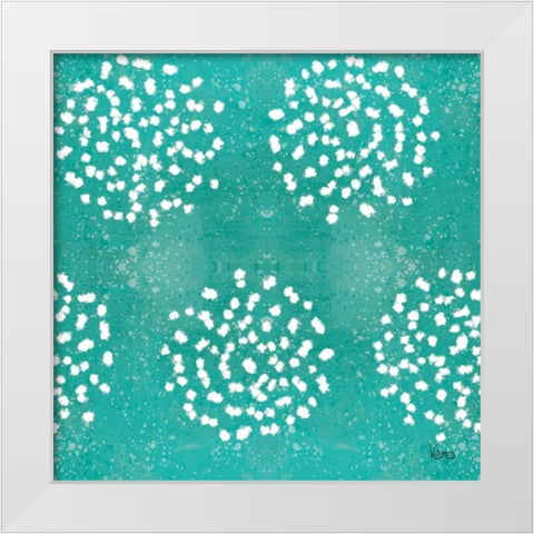 Festive Forest Pattern IIIE White Modern Wood Framed Art Print by Charron, Veronique