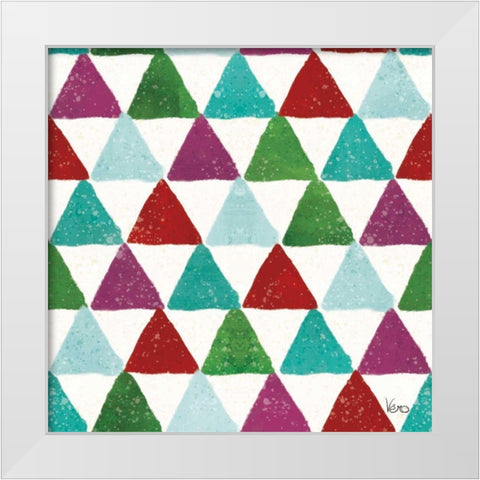 Festive Forest Pattern IVA White Modern Wood Framed Art Print by Charron, Veronique