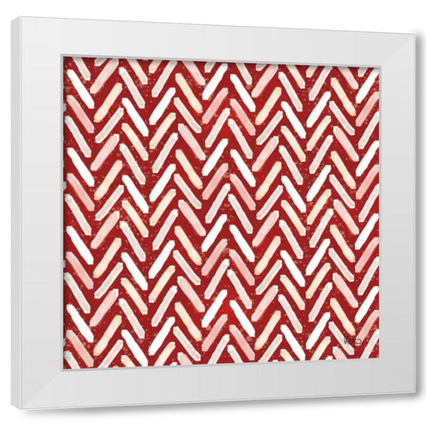 Festive Forest Pattern VIB White Modern Wood Framed Art Print by Charron, Veronique
