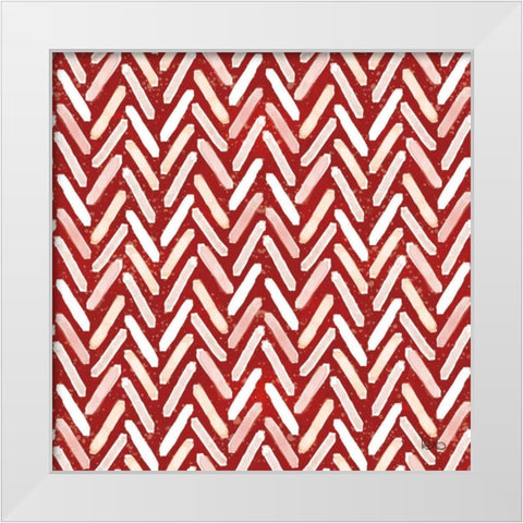 Festive Forest Pattern VIB White Modern Wood Framed Art Print by Charron, Veronique
