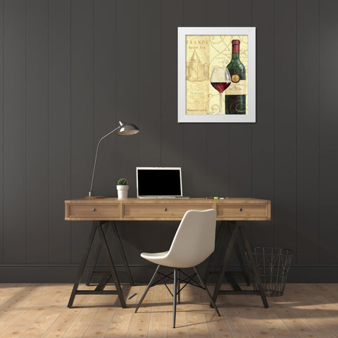 Wine Passion I White Modern Wood Framed Art Print by Brissonnet, Daphne