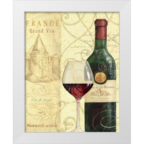 Wine Passion I White Modern Wood Framed Art Print by Brissonnet, Daphne