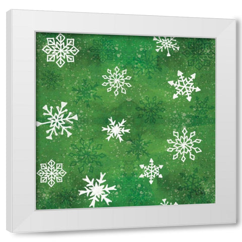 Festive Forest Pattern VIIC White Modern Wood Framed Art Print by Charron, Veronique