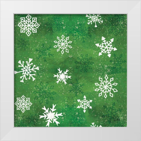 Festive Forest Pattern VIIC White Modern Wood Framed Art Print by Charron, Veronique