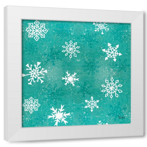 Festive Forest Pattern VIID White Modern Wood Framed Art Print by Charron, Veronique