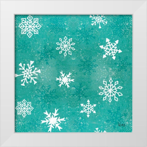 Festive Forest Pattern VIID White Modern Wood Framed Art Print by Charron, Veronique