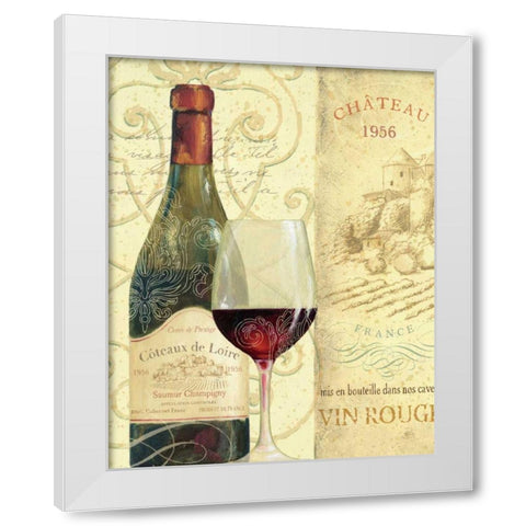 Wine Passion II White Modern Wood Framed Art Print by Brissonnet, Daphne