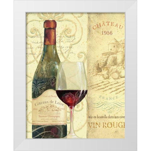 Wine Passion II White Modern Wood Framed Art Print by Brissonnet, Daphne