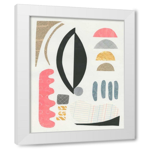 Mixed Shapes II White Modern Wood Framed Art Print by Prahl, Courtney