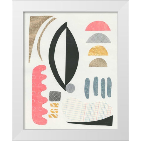 Mixed Shapes II White Modern Wood Framed Art Print by Prahl, Courtney