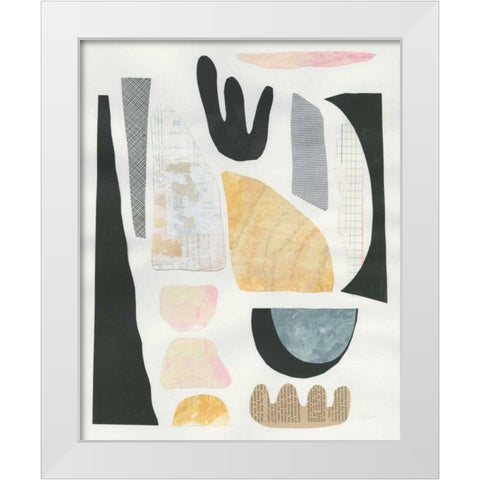 Mixed Shapes V White Modern Wood Framed Art Print by Prahl, Courtney