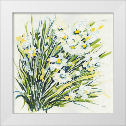 Spring White Modern Wood Framed Art Print by Griggs, Jan