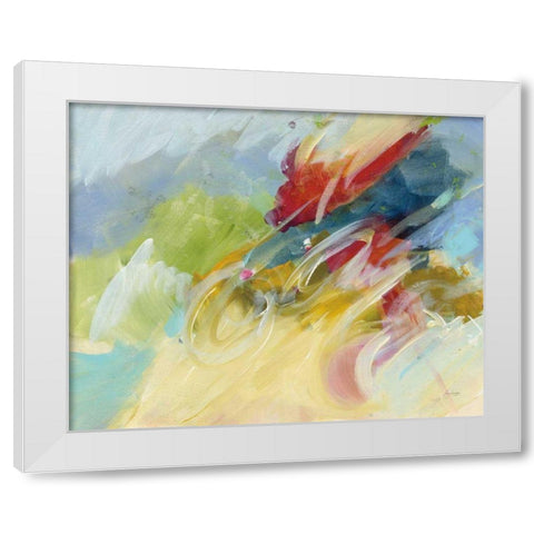 Happy White Modern Wood Framed Art Print by Griggs, Jan