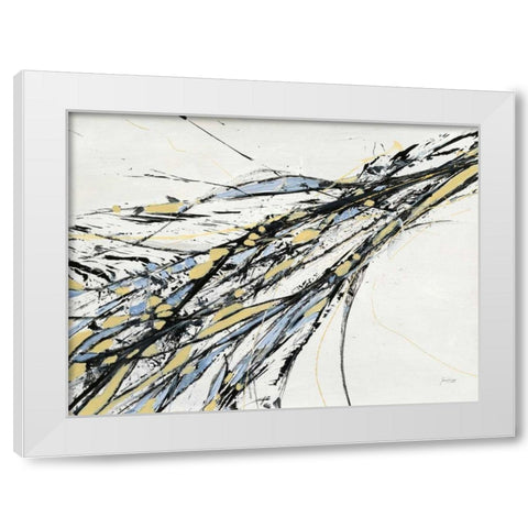 Gravity White Modern Wood Framed Art Print by Griggs, Jan