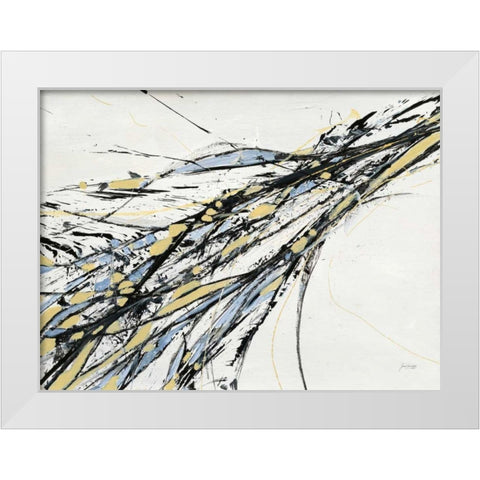 Gravity White Modern Wood Framed Art Print by Griggs, Jan