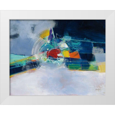 Time and Space White Modern Wood Framed Art Print by Griggs, Jan