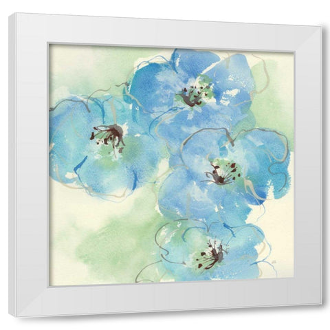 Japanese Quince I White Modern Wood Framed Art Print by Paschke, Chris