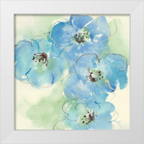 Japanese Quince I White Modern Wood Framed Art Print by Paschke, Chris