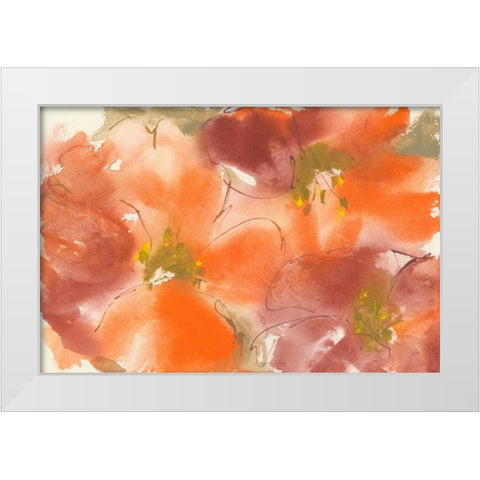 Tribal Lilies I White Modern Wood Framed Art Print by Paschke, Chris