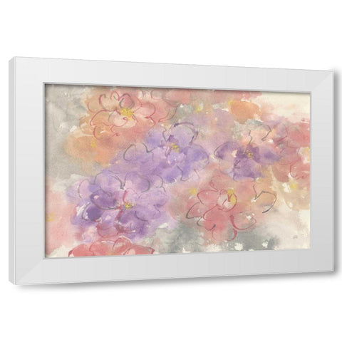 Intimate Freesia White Modern Wood Framed Art Print by Paschke, Chris