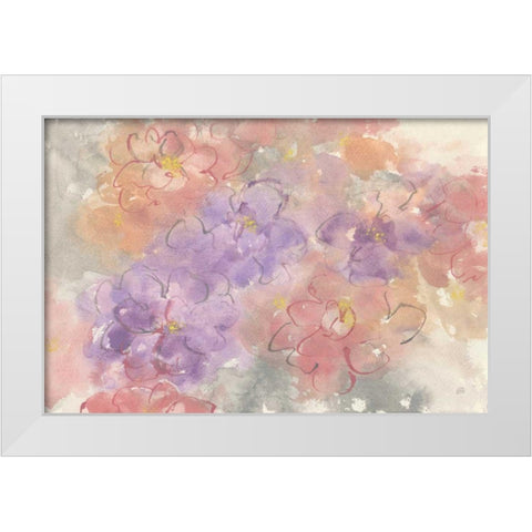 Intimate Freesia White Modern Wood Framed Art Print by Paschke, Chris