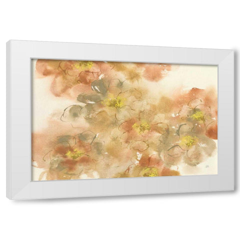 Earthly Freesia White Modern Wood Framed Art Print by Paschke, Chris