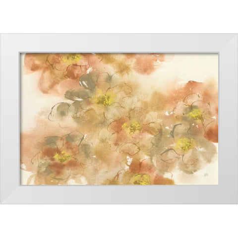 Earthly Freesia White Modern Wood Framed Art Print by Paschke, Chris