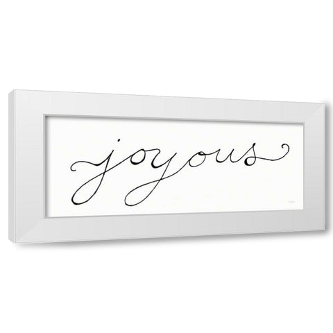 Joyous on White White Modern Wood Framed Art Print by Schlabach, Sue