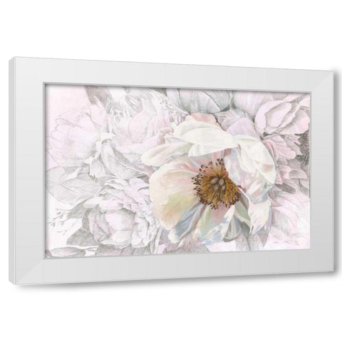 Blooming Sketch White Modern Wood Framed Art Print by Wiens, James