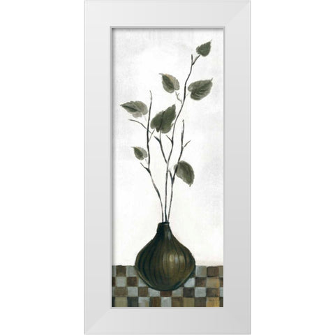 Zen Panel IV on White White Modern Wood Framed Art Print by Vassileva, Silvia