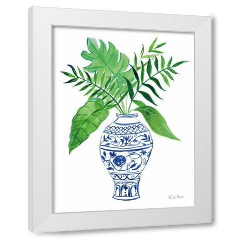 Elegant Chinoiserie I White White Modern Wood Framed Art Print by Zaman, Farida