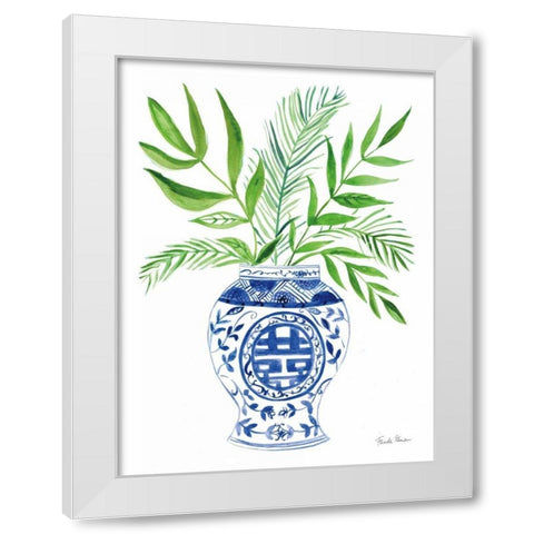 Elegant Chinoiserie II White White Modern Wood Framed Art Print by Zaman, Farida