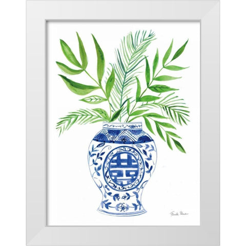 Elegant Chinoiserie II White White Modern Wood Framed Art Print by Zaman, Farida