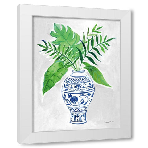 Elegant Chinoiserie I Gray White Modern Wood Framed Art Print by Zaman, Farida