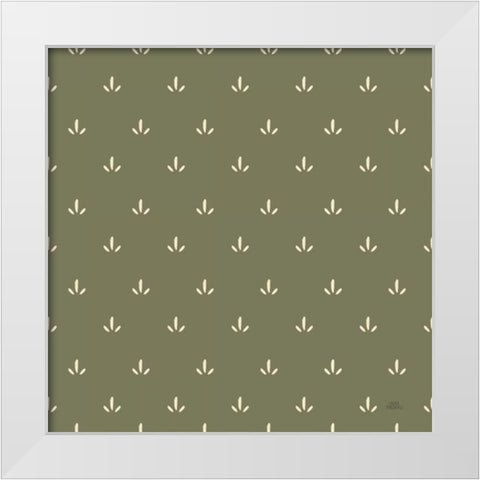Harvest Village Pattern IIIB White Modern Wood Framed Art Print by Marshall, Laura