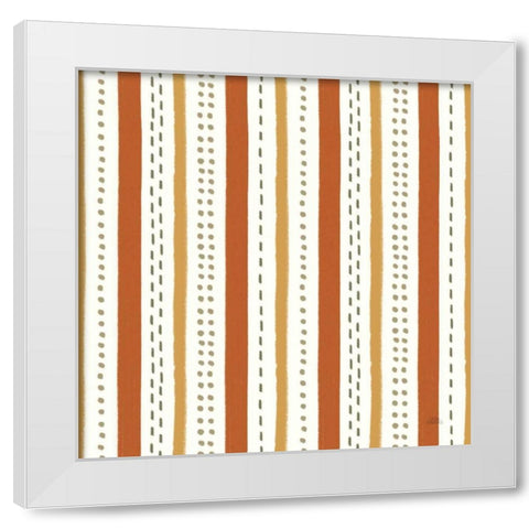 Harvest Village Pattern IVA White Modern Wood Framed Art Print by Marshall, Laura