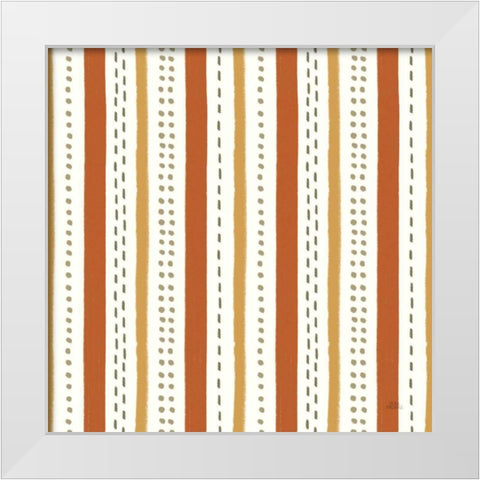 Harvest Village Pattern IVA White Modern Wood Framed Art Print by Marshall, Laura