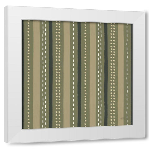 Harvest Village Pattern IVB White Modern Wood Framed Art Print by Marshall, Laura