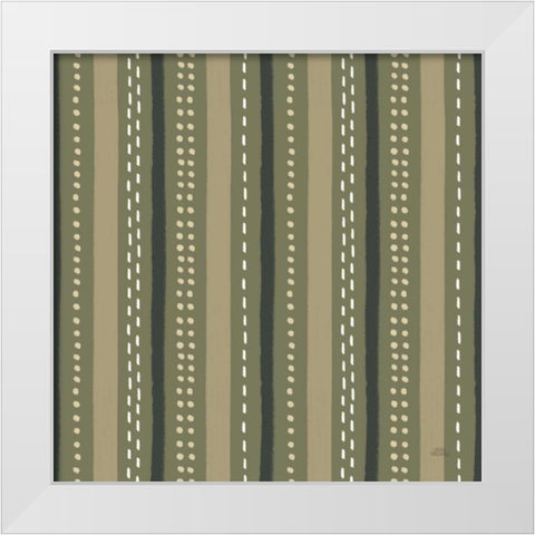 Harvest Village Pattern IVB White Modern Wood Framed Art Print by Marshall, Laura