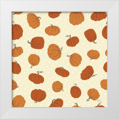 Harvest Village Pattern V White Modern Wood Framed Art Print by Marshall, Laura