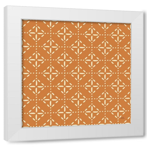 Harvest Village Pattern VIIB White Modern Wood Framed Art Print by Marshall, Laura