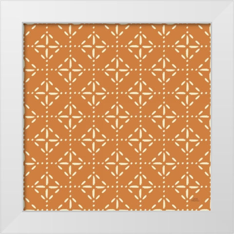 Harvest Village Pattern VIIB White Modern Wood Framed Art Print by Marshall, Laura