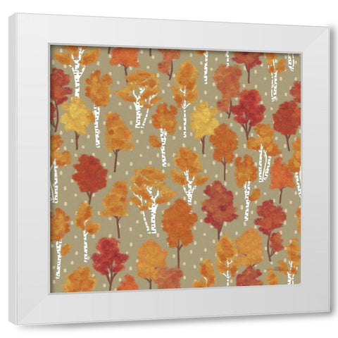 Harvest Village Pattern VIII White Modern Wood Framed Art Print by Marshall, Laura