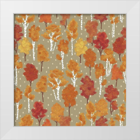Harvest Village Pattern VIII White Modern Wood Framed Art Print by Marshall, Laura